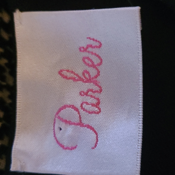 Parker Black White Halter Style Diamond Pattern Dress - Picture 8 of 8